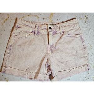 Universal Thread Vintage Midi Denim Shorts Women’s Size 2/26 Distressed Hem Purp